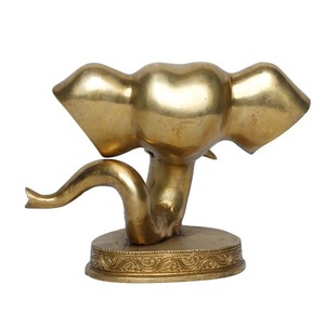 Excellent Quality Luxury Polished <b>Gold</b>-Plated Brass Modern/Antique Musical Ganesh Ji <b>Statue</b> Home Vastu Temple Decoration Factory - Product Image 4