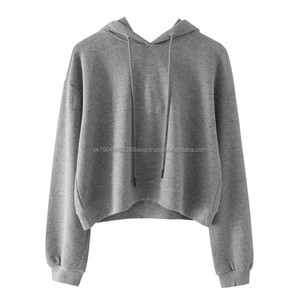 Polaire mode fille femme femmes décontracté à manches longues pull à capuche haut court sweat à capuche haut court sweat à capuche sweats à capuche - Product Image 2