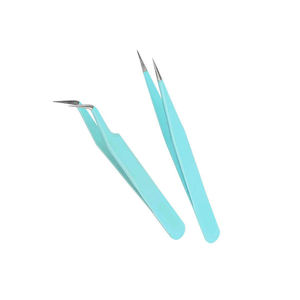 Pinzas de Precisión para Pestañas de Acero Inoxidable, Punta Suave, Herramienta de Belleza Profesional, 10 mm, HK-O-3219 - Product Image 4