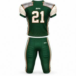 Custom Sublimation Printed Mesh American Football Jersey Set V <b>Neck</b> Short Sleeve Quick Dry Breathable 100% Polyester UPF 50 - Product Image 6
