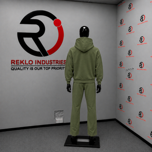 Conjunto de Sudadera con Capucha Oversize Premium Olive para Hombre, Sudadera Pullover y Pantalones Jogger, Ropa Deportiva Casual Urbana al por Mayor - Product Image 4