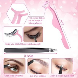Kit de recourbe-cils en acier inoxydable certifié CE de haute qualité, peigne à cils, brosse à sourcils, pince à épiler, outil de pose de faux cils, outil de beauté - Product Image 4