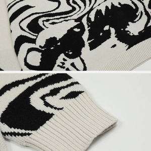 Pull à manches longues avec logo personnalisé, col rond, tricoté, motif uni, pull pour homme, couleur personnalisée, nouveau style streetwear - Product Image 5