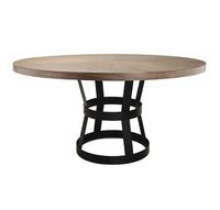 Table à manger en bois massif et en fer au design moderne et contemporain pour 4, 6, 8 ou 10 personnes, idéale pour la maison, le restaurant, l'hôtel, l'appartement, l'entrée, la ferme