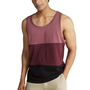 High Quality Men's Sporty Summer Men's Color Blocked Knitted Tank Top O Neck Casual Solid Sleeveless <b>Vest</b> - Product Image 1