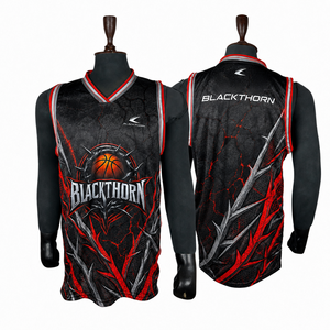 Camiseta de Baloncesto Personalizada OEM para Hombre, sin Mangas, Cuello en V, Sublimada, de Malla de Poliéster, Ajuste Atlético, Ropa Deportiva para Equipo - Product Image 1