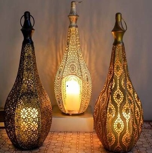 Factory Direct Handmade Best Selling Trending New Moroccan Metal Cutwork <b>Table</b> <b>Lamp</b> Antique Brass Finish Shadow Projection Light - Product Image 2