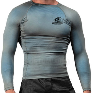 Traditional Pattern Spandex Nylon <b>Men</b> <b>Compression</b> <b>Shirts</b> Pre Shrunk Fabric <b>Compression</b> <b>Shirt</b> High Quality In Wholesale - Product Image 4