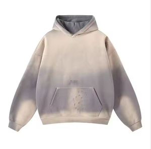 เสื้อฮู้ดดี้ผู้ชายสไตล์ล่าสุด ล้างสีแบบแอซิด วัสดุสบายๆ รับผลิตแบรนด์ส่วนตัว MOQ ต่ำ เสื้อฮู้ดดี้ผู้ชายล้างสีแบบแอซิด ผลิตโดย BS - Product Image 1