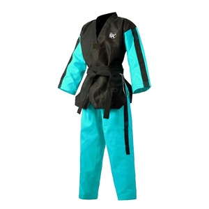 Uniforme de Taekwondo Profesional Antideslizante de Algodón Ligero Negro y Rojo de Primera Calidad, Conjunto de Dobok para Competencia de Poomsae, Artes Marciales - Product Image 6