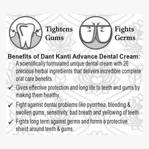 Crème dentaire à base de plantes Dant Kanti Advanced 100g + dentifrice gratuit 50g pour un nettoyage quotidien de la bouche et une haleine fraîche - Product Image 4