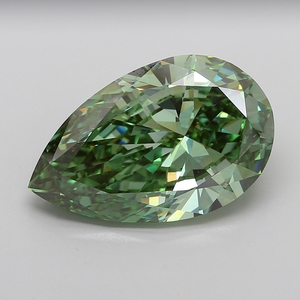 Magnifique diamant vert en forme de poire de 15,03 carats, teinte vive fantaisie, clarté VVS2, pierre de laboratoire de haute qualité pour la personnalisation - Product Image 1