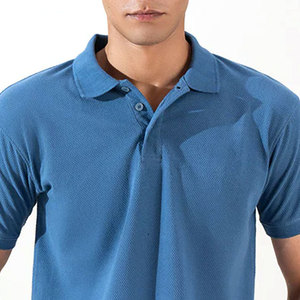 Chemises Polo Homme Vente Directe Usine Meilleure Qualité Chemises Homme Anti-Plis en Coton Biologique 100% Tricoté avec Broderie Logo Personnalisé - Product Image 5