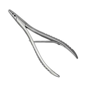 Pince à extensions capillaires en acier inoxydable de haute qualité, outil professionnel de précision à deux trous pour l'installation d'extensions capillaires - Product Image 1