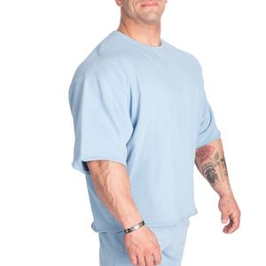 Custom Wholesale Men Oversized Plus Size T-<b>Shirt</b> <b>Polyester</b>/Cotton Lightweight Regular Fit Short Sleeve Casual Knitted Tee - Product Image 5