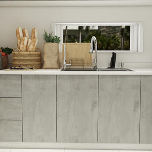 Cuisine modulaire personnalisée JY Project, style européen, en PVC brillant, avec structure en MDF, plan de travail stratifié, ensemble RTA, garantie 5 ans - Product Image 6