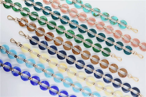 18 Colors 60CM Short Acrylic <b>Bag</b> Handles Retro Link Chain <b>Strap</b> with Clasps Handle <b>Strap</b> <b>Replacement</b> for Clutch Bucket - Product Image 3