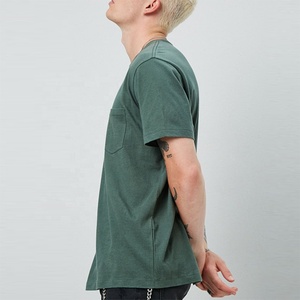 เสื้อยืดคอกลมสำหรับผู้ชายผ้าคอตตอนสีฟ้าสำหรับ100เสื้อคอกลมขนาดอเมริกันโลโก้ OEM - Product Image 3