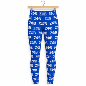 Leggings Zeta Phi Beta Divine Nine pour femmes, très demandés, anti-bactériens, anti-plis, entièrement imprimés par sublimation, taille haute - Product Image 6