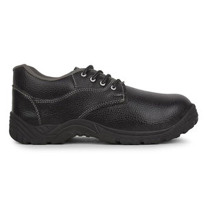 Men Leather Steel Toe Safety Shoes Lace-up Anti-smashing Factory Use <b>Work</b> Boots Breathable Mesh <b>Waterproof</b> Rubber Outsole - Product Image 5