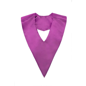 Cinta de graduación de color liso, forma de V, para coro, pañuelo sagrado, chal de honor, cinta ceremonial, toga de bachillerato, 100% poliéster, unisex - Product Image 3