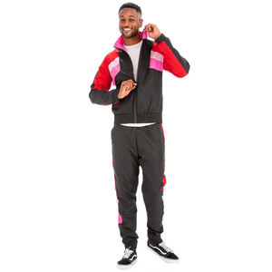 Ensemble de survêtement coupe-vent personnalisé pour homme, coupe ample, respirant, en nylon et polyester, style streetwear, collection printemps - Product Image 1