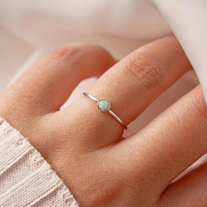 Natural Ethiopian <b>Opal</b> 6mm Round 925 Silver <b>Gold</b> Plated Bezel Set Trendy Designer <b>Ring</b> for Unisex Women's Wedding Jewelry Gift - Product Image 4