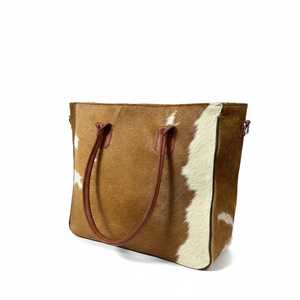 Bolso Tote de Cuero con Pelo de Vaca, Bolso de Mano para Mujer, Bolso de Hombro, Moda Casual, Elegante, LHTB-0047 - Product Image 2