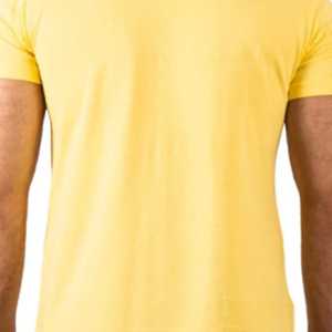 Camiseta Amarilla de Manga Corta para Hombre con Estampado Geométrico Digital, Cuello Redondo, Corte Regular Informal, Jersey de Algodón - Product Image 2