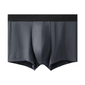 Top Trending Lightweight Breathable Men's Mid-Rise <b>Boxer</b> Shorts Underwear Knitted Spandex/Nylon Material Custom Colors Factory - Product Image 5
