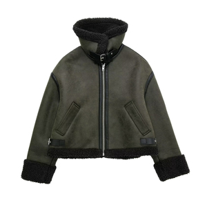 Manteau d'hiver une pièce respirant pour femme, style court, double face, en duvet de canard blanc, avec col en fourrure de renard véritable, collection 2026 - Product Image 3