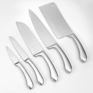 Juego de 5 cuchillos de cocina de acero inoxidable con mango hueco, cuchillo de chef afilado, cuchillo Santoku, cuchillo multiusos, cuchillo pelador, cocina, bricolaje, OEM, ODM - Product Image 5