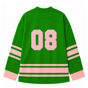 Maillot de hockey sur glace Alpha Kapa Alpha Sorority Vert Rose en maille polyester anti-humidité pour performance sportive d'équipe - Product Image 4