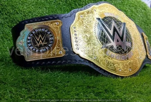 Cinturón de Campeonato WWE con Placas de Metal Doradas, Cuero PU, Equipo de Artes Marciales Unisex - Product Image 3