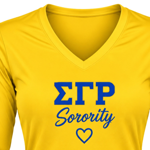 Camiseta de Manga Larga Personalizada para Mujer, Sigma Gamma Rho, con Letras Griegas, Informal, Cuello Redondo, Algodón, Venta al Por Mayor, Ropa Urbana - Product Image 3