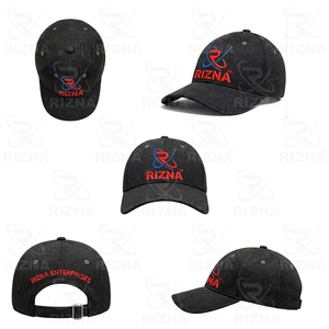 Gorra de Béisbol RIZNA de Mezclilla Twill, 6 Paneles, Ajustable, Unisex, Estilo Casual Vintage, Lavada, con Logotipo Bordado en 3D en el Panel Frontal, Azul, Algodón, Metal - Product Image 6