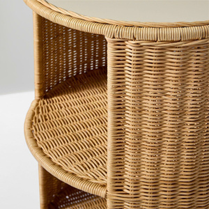 Vietnam Factory Tall Standing <b>Drawer</b> Seagrass <b>Storage</b> Cabinet Handmade Wicker Seagrass Organizer Multi Layer Decorative Basket - Product Image 3
