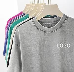 เสื้อยืดโอเวอร์ไซส์ผู้ชาย OEM ผ้าฝ้าย 100% 275 กรัม ขายส่ง เสื้อยืดสตรีทแวร์ฮิปฮอป ลายกราฟิกวินเทจ ล้างสีแบบแอซิดวอช เสื้อยืดเปล่าสีพื้น - Product Image 6