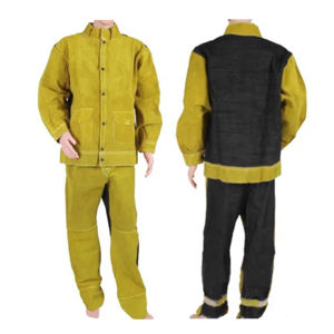 Veste de soudage antistatique en cuir tendance pour hommes et femmes – Vêtements et combinaisons de travail élégants - Product Image 1