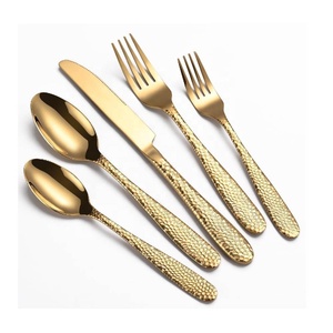 Ensemble de couverts en acier inoxydable traditionnel de haute qualité, poignée à motif texturé, polissage miroir, couverts de table, articles de cuisine - Product Image 2