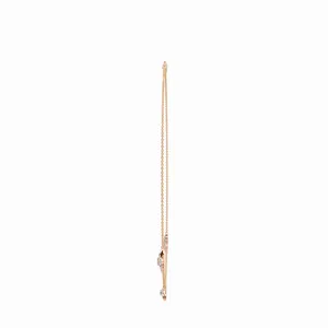 Collier chaîne à maillons Fleur De Trois en diamant de laboratoire, or rose 18 carats, 63 pièces, pendentif de fiançailles pour femme - Product Image 3