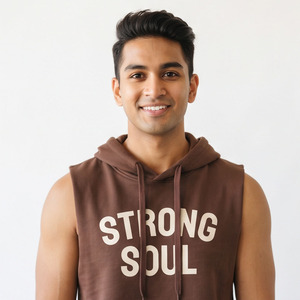 Crop Sleeveless Hoodie <b>Top</b> <b>Men</b> Loose Fit Print Breathable Winter Cropped Hoodies <b>Top</b> Casual Sleeveless Workout Crop Hoodies <b>Men</b> - Product Image 2