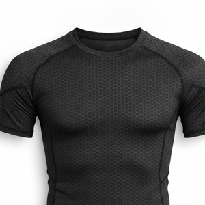 Camiseta de compresión lisa al por mayor, de secado rápido, uniformes de gimnasio y fitness, camisetas deportivas de compresión personalizadas para hombre - Product Image 5