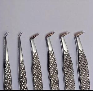 Pinzas Profesionales para Extensión de Pestañas DANTRIC IMPLANTS RS-452, Acero Inoxidable, Duraderas, Puntas Dentadas de Precisión de 10 mm, Juego - Product Image 2