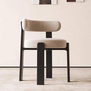 Silla de Comedor Moderna de Lujo con Tapicería de Terciopelo y Estructura de Madera Maciza, Silla con Respaldo para Restaurante, Hotel, Apartamento - Product Image 6