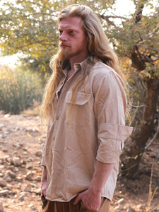 Men <b>Khaki</b> Linen Shirt: Long Sleeve Casual Summer Beach <b>Top</b> for Men Breathable Lightweight Linen Blend Shirt - Product Image 6