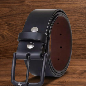Top Layer Brown Leather Cowhide <b>Belt</b> Retro Vegetable <b>Tanned</b> Needle Buckle <b>Men's</b> Genuine Leather <b>Belt</b> Factory Direct Sales - Product Image 1
