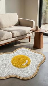 Alfombra Moderna Antideslizante de Lana Hecha a Mano con Forma Regular Personalizada de Primera Calidad, Alfombra Decorativa Suave para Dormitorio, Sala de Estar - Product Image 6