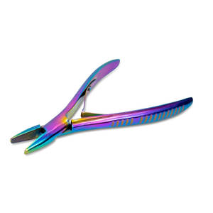 SHEARS BEAUTY Extensions de cheveux de luxe personnalisables en acier à haute teneur en carbone de qualité A+, avec fonction de serrage de perles et design à bout plat - Product Image 5