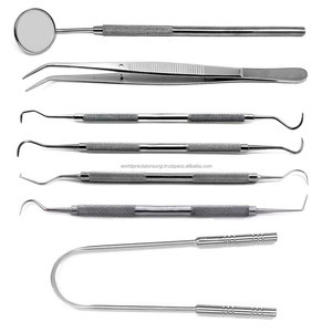WORLD PRECISION SURGICAL Kit d'instruments dentaires professionnels en acier inoxydable, comprenant miroir, sonde exploratrice, pince, détartreur, ergonomique - Product Image 6